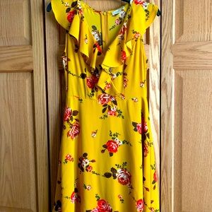 Altar’d State Yellow Golden and Rose Dress